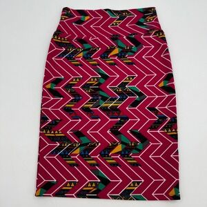LuLaRoe XS Pencil Skirt Geometric Print Knee Length Women's